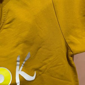 Yellow Graphic Crop Top