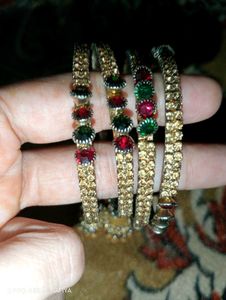 Beautiful Diemond Kada Bangle Bracelet With Latkan