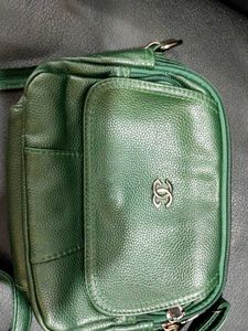 Green Sling Bag For Women.