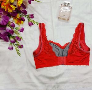 🇳🇿💫💗Hot Look Red Lace Trim Bra