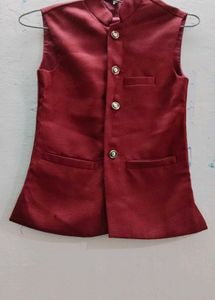 Maroon Waistcoat - Stylish Ethnic Jacket
