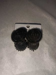 Black Jhumka Earrings