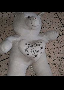 White Plush Bear - 'Just For You'