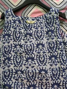Printed Sleeveless Dress Size-XL
