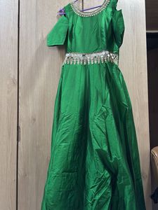 Green Ethnic Gown