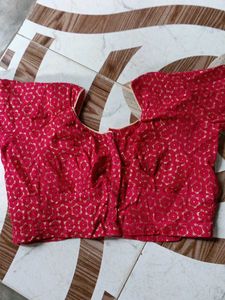 Red Embroidered Blouse