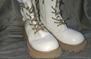 Korean White Boots