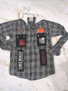Hooded Flannel Shirt