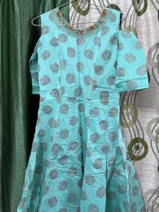 Chanderi designer gown