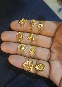 Gold Rings - Set of 10