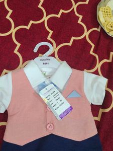 Boys Orange Romper