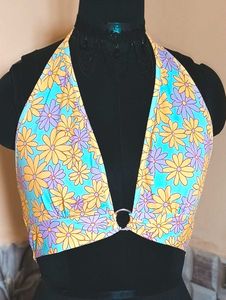 🎁Buy 2 Get 1 Free 🎁Floral Halter Crop Top