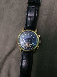 Cartier Black Leather Watch