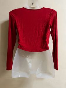 SHEIN BRANDED Red Full Sleeves Top