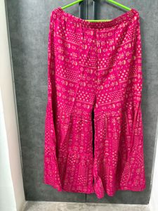 Pink Printed Palazzos