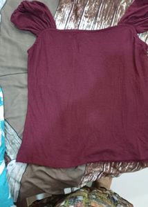 Combo Crimsoune  Blue  Shirt 2XL And Maroon Top