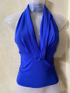 Blue Halter Top