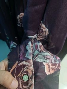 Floral Print Single Breasted Blazer