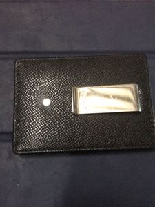 Coach Black Leather Money Clip Wallet