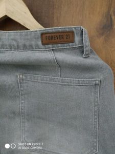 Forever 21 Grey Denim Pant For Women
