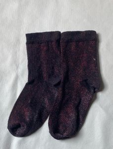 Red Shimmery socks