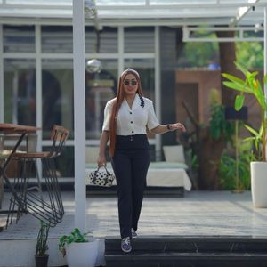 Polka Dot Collar Shirt
