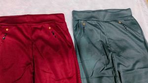 🆕✅Combo Of 2 Brand NEW Lycra Trouser Cum Jeggings