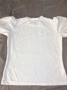 White Puff Sleeve Top