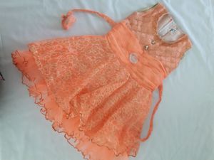 Orange Color Frock ( Girls )