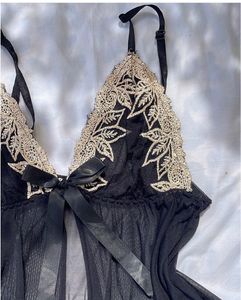 Black And Gold Babydoll Slip Dress