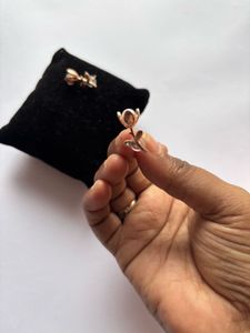 Rose Bloom Stud Earrings – Gold Plated