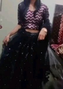 🖤🖤 Black Stylish Heavy Lehnga