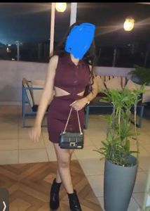 Burgundy Knit Cutout Dress🌸