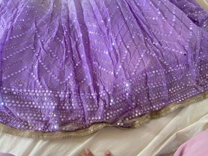 Lavender Ombre Lehenga With Dupatta