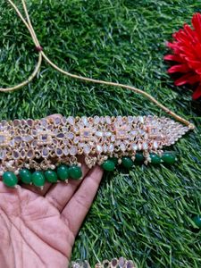 Beautiful Necklace Earring And Mangtika Set