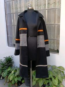 Unique Black & Patterned OverCoat
