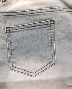 Beach Print Denim Shorts