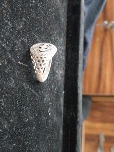Vintage Silver-Tone Greek Mens Ring