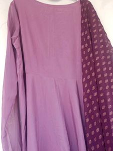 elegant purple kurti with duppata pair