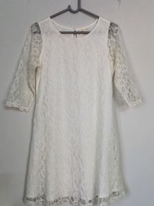 White Netted Dress