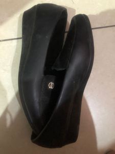 Black Wedge Loafers