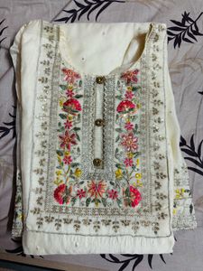 Price Drop 1050 Fixed  Cream Work Kurta Set