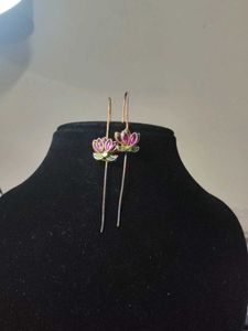 Lotus Drop Earrings
