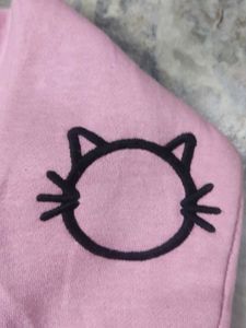 Denim Jacket with Kitty Details