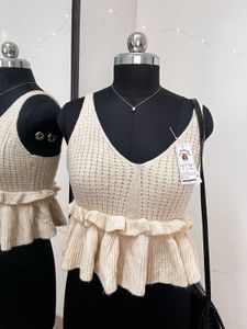 Beige Sleeveless Top