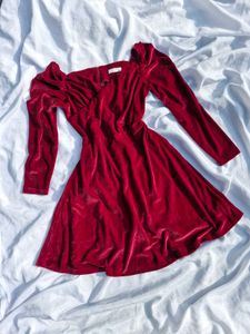 Velvet Full Sleeves Dress