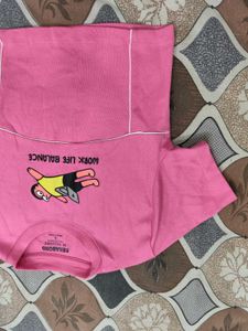 Women Pink Graphic Crop Tee