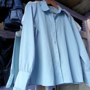 Blue Light Long Blouse
