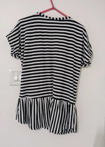 Black And White Striped Top