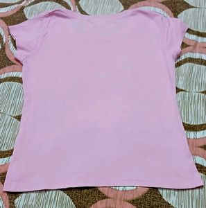 Pink Short Sleeve Graphic Tshirt